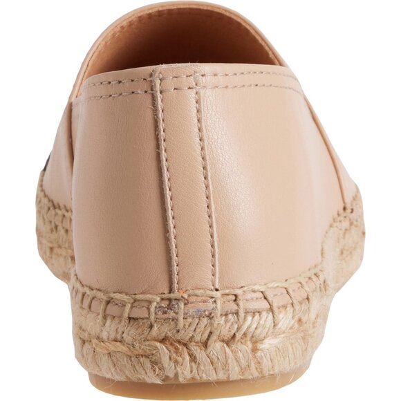 NEW JUTELIA Made in Spain Cap Toe Espadrilles - Leather Women Nude/Black 257 4M2 - Picture 4 of 9